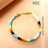 Sunset Adjustable Seed Beaded Bracelet