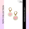 Pink Heart Charm Earrings