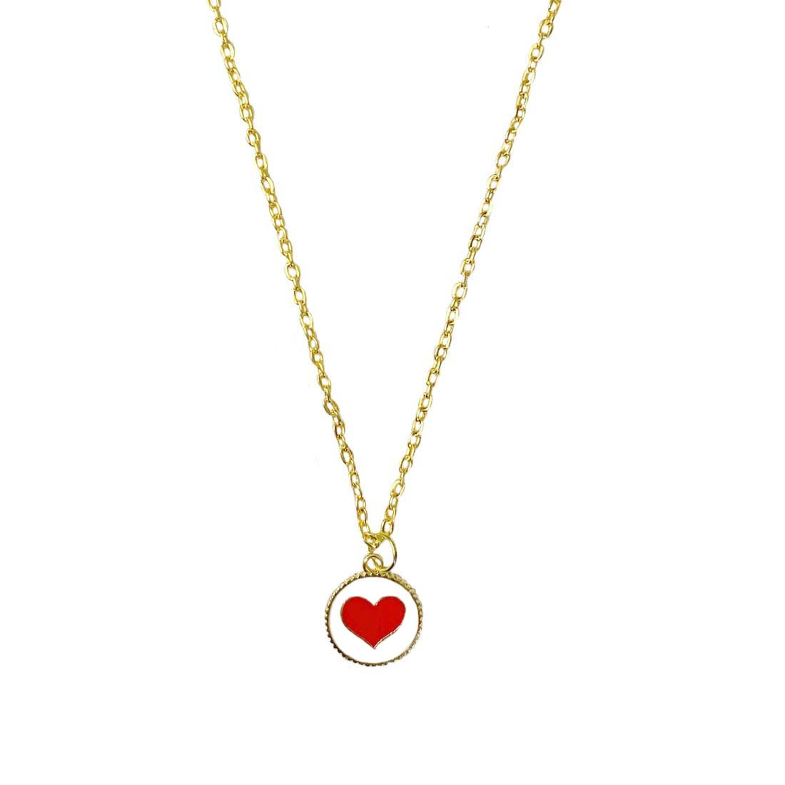 Red Heart Heart Chain Charm Pendant