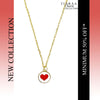 Red Heart Heart Chain Charm Pendant