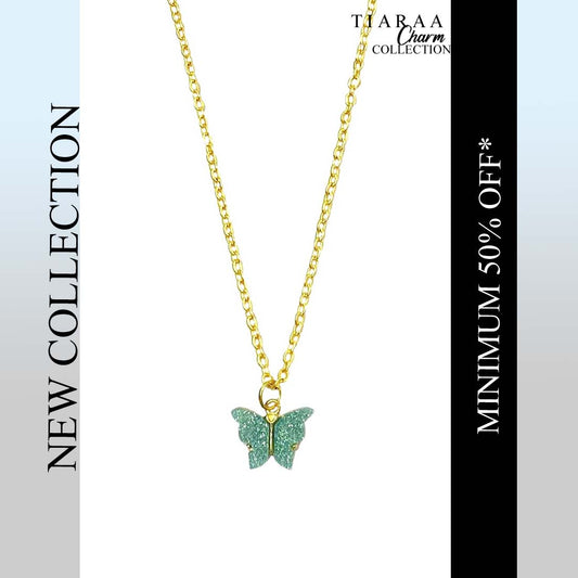 Blue Butterfly Charm Pendant