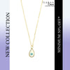 White Evil Eye Drop Golden Charm Pendant