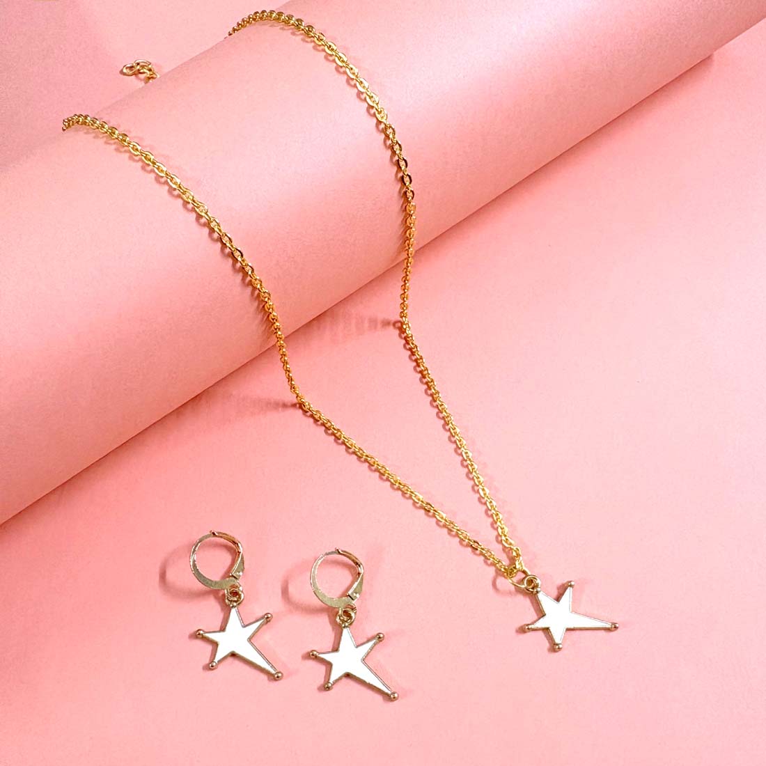 Star Pendant Charm Necklace Set
