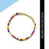 Multicolor Alloy Beaded Golden Anklet