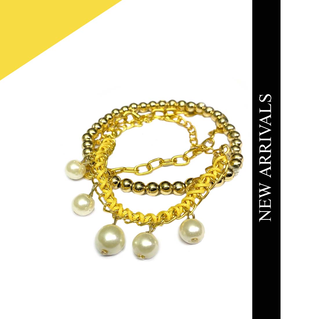 Yellow Tassel Boho Chic Fringe Charm Bracelet