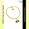 Black Evil Eye Golden Charm Bracelet