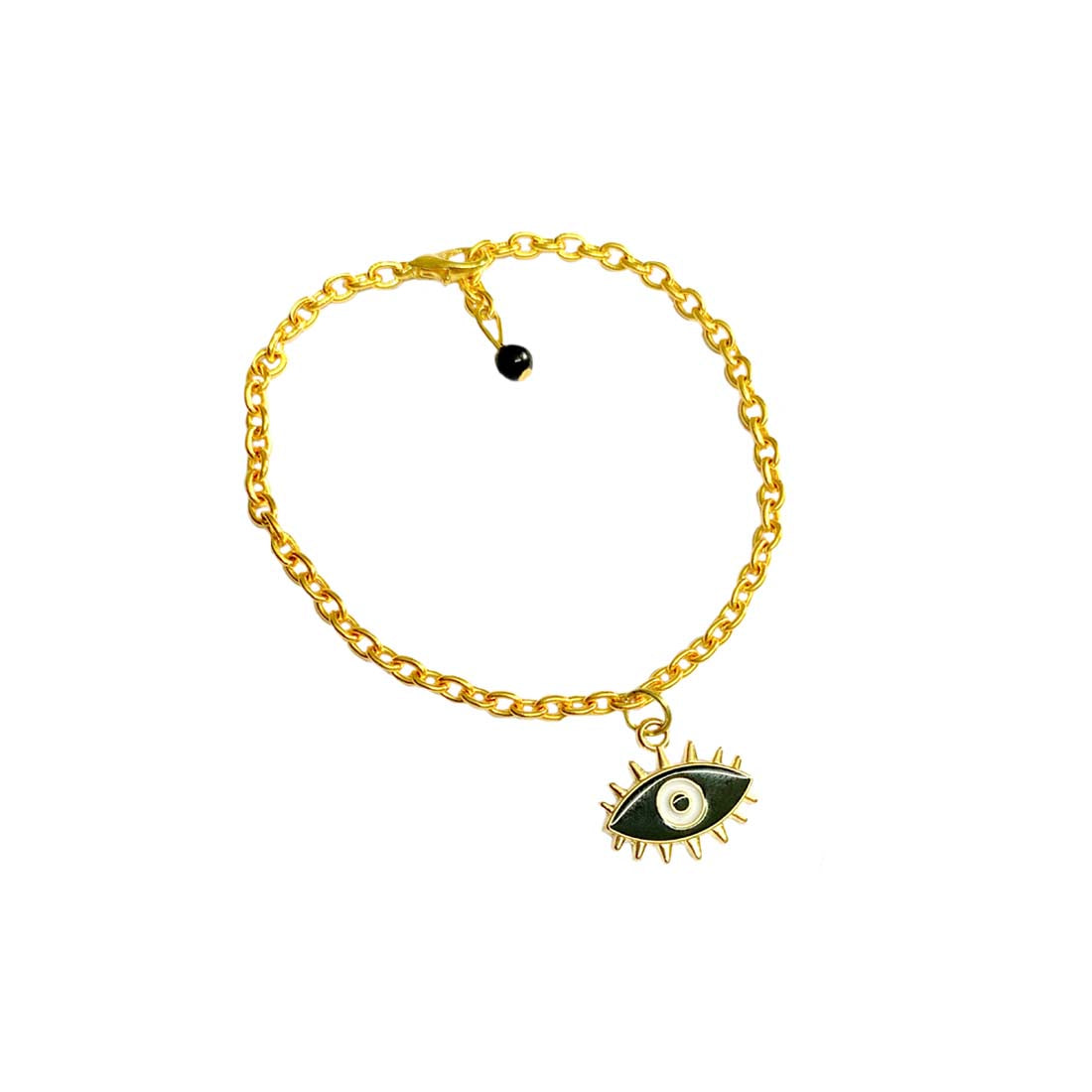 Black Evil Eye Golden Charm Bracelet