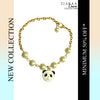 Black Panda Imitation Pearl Charm Bracelet