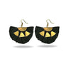 Black Alloy Tassel Boho Chic Metal Fringe Earrings