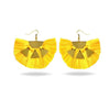 Yellow Alloy Tassel Boho Chic Metal Fringe Earrings