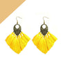 Yellow Alloy Tassel Boho Chic Earrings