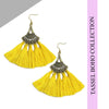 Yellow Alloy Tassel Golden Boho Earrings
