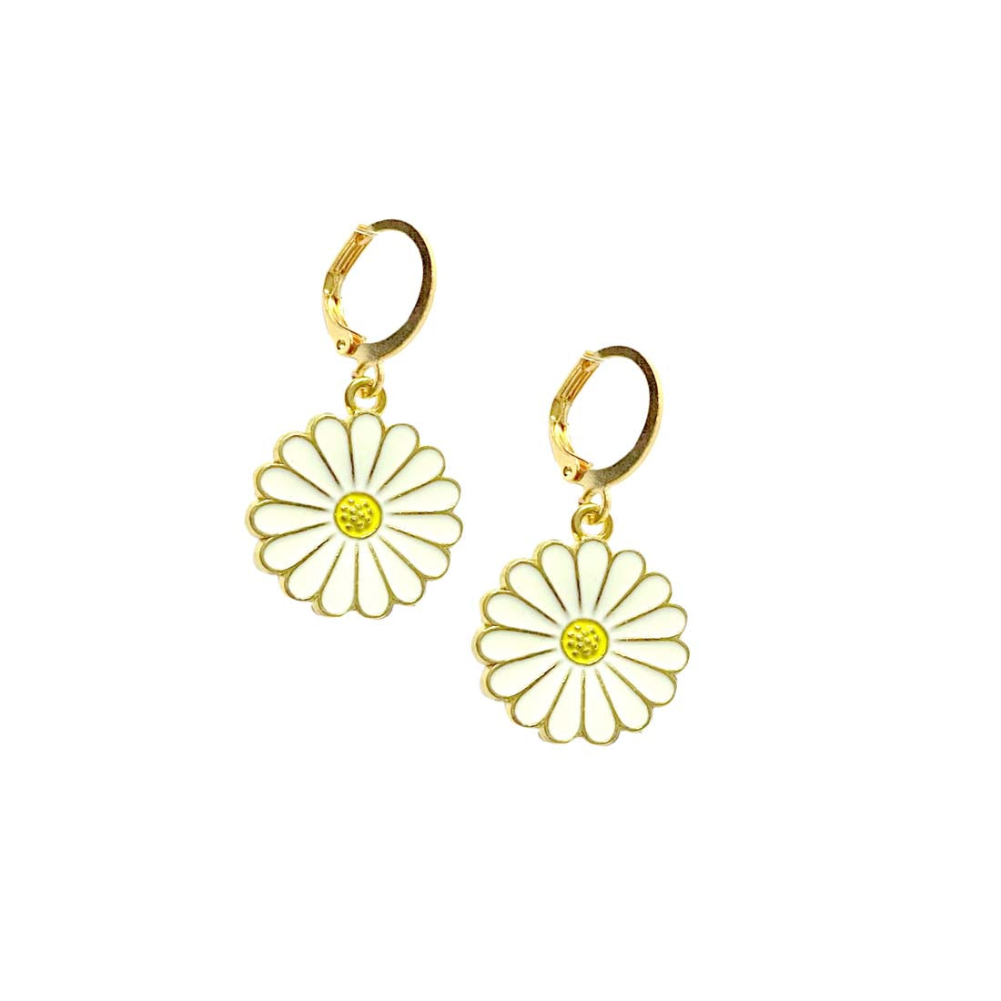 White Daisy Imitation Pearl Earrings Combo Set