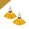 Yellow Alloy Tassel Boho Chic Earrings
