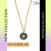 Black Daisy Pendant Charm Necklace