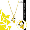 Yellow Puppy Charm Chain Necklace