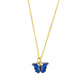 Blue Butterfly Charm Pendant Set