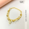 Golden Crystal Heart Chain Charm Bracelet