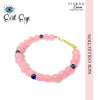 Pink Stone Evil Eye Bracelet