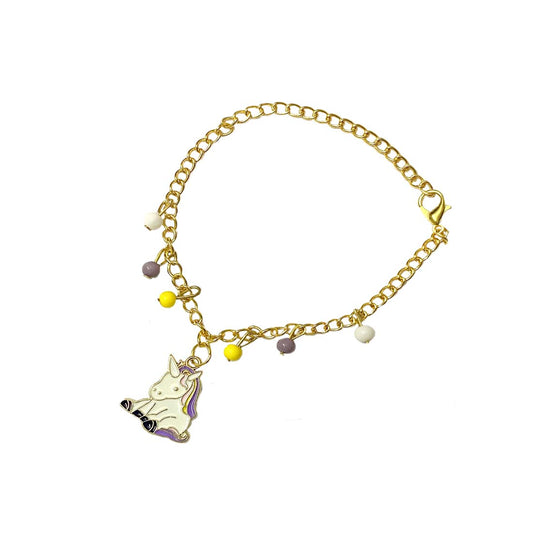 Unicorn Imitation Beads Charm Bracelet