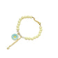 Blue Daisy  Crystal Pearl Charm Bracelet