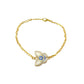 White Butterfly  Evil Eye Charm Bracelet