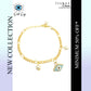 Blue Evil Eye Pearl Charm Bracelet