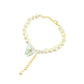 Light Blue Butterfly Crystal Pearl Bracelet