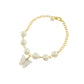 White Butterfly Chain Pearl Bracelet