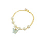 Light Blue Butterfly Chain Pearl Bracelet