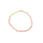 Pink Stone Golden Beaded Bracelet