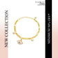 Pink Evil Eye Pearl Charm Bracelet