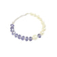 Purple Crystal Pearl SIlver Bracelet