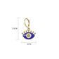 Dark Blue Evil Eye Stone Studded Golden Earrings