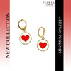 Red Heart Charm Earrings