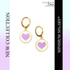 Purple Heart Charm Earrings