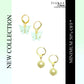 Blue Butterfly Golden Combo Earrings (Set of 2)