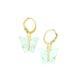Blue Butterfly Golden Combo Earrings (Set of 2)