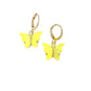 Yellow Butterfly Golden Combo Earrings (Set of 2)
