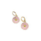 Pink Daisy Charm Earrings Combo (Set of 2)