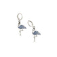 Blue Flamingo Stone Silver Charm Earrings