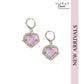 Pink Heart Silver Charm Earrings