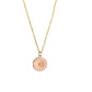 Purple Pink Daisy Pendant Earrings Combo Set