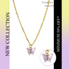 Purple Butterfly Pendant Charm Necklace