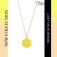 Yellow Daisy Pendant Charm Necklace