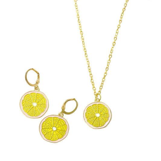 Orange Pendant Charm Necklace