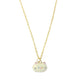 White Multicolor Cat Pendant Charm Necklace