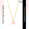 Pink Heart Chain Charm Pendant