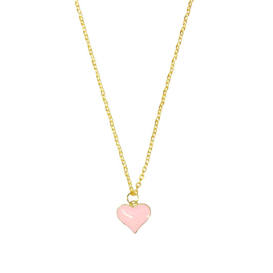 Pink Heart Chain Charm Pendant