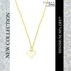 White Heart Chain Charm Pendant